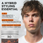 R+Co Badlands Dry Shampoo Paste, Dry Shampoo + Styling Paste | Adds Texture & Absorbs Oil with Matte Finish, Vegan + Cruelty-Free