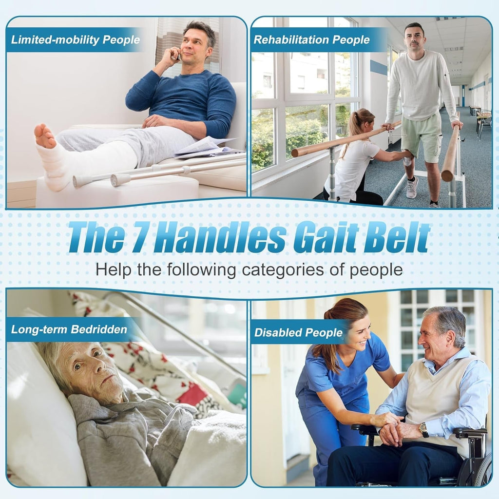 Buy now REAQER Gait Belt Transfer Belts for Lifting Seniors Walking and Standing Assist Aid for Bariatric, Elderly, Handicap, Occupational & Physical TherapyCaregiver Nurse Therapist at indiglob india