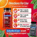Fire Bullets Weight Loss Pills for Women & Men, Fat Burner GLP-1 Support, Appetite Suppressant, Diet Pills with Green Tea & Cayenne, 60 Capsules