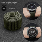 Buy now Abanen Hook and Loop Quick Dry Watch Band for Fenix 8 47mm/ epix Pro 47mm / Fenix 7/6/5, 22mm Woven Nylon Ultralight Sport Wristband Strap for Garmin Instinct 2, Instinct 3 45mm at indiglob india