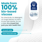 CLEAN SKIN CLUB Blemish Control Clean Towels® XL, Extra Exfoliation for Oily Skin, Disposable, Single-Use Face Towelette Dry Wipe - 1 Pack (50 Count)