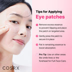 COSRX Pink Peptides Collagen Hydrogel Eye Patch for Puffy Eyes (60) | Cooling & Firming Under Eye Patches with 4-Peptide & Caffeine, Depuffing Gel Eye Mask, Korean Skin Care