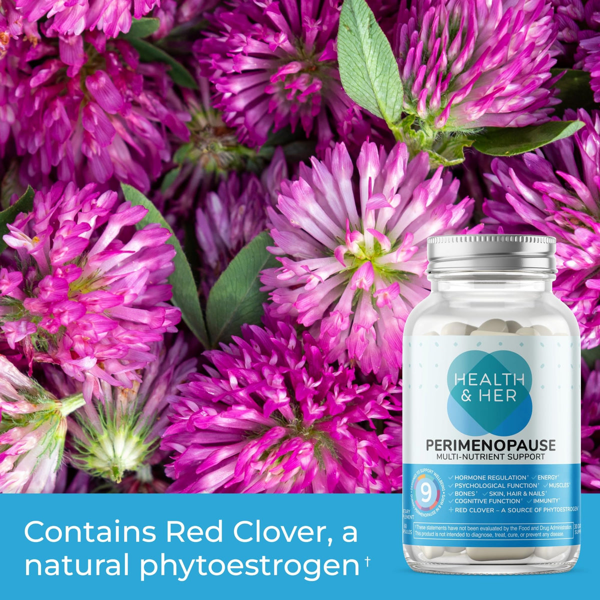 Health & Her Perimenopause Supplement, 9-in-1 Multivitamin, 30 Day Supply