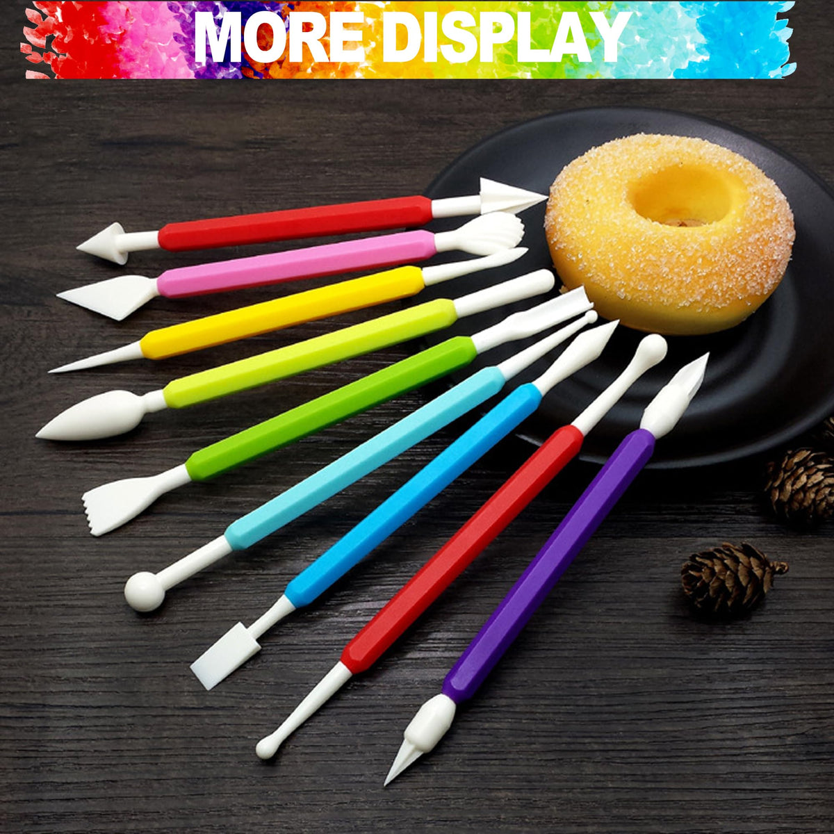 LINPHCEY Air Dry Clay Tools for Kids Ages 8+ Pottery Clay Tool Kit Plastic Clay Sculpting Tools Set for DIY Project, Modeling Polymer Clay Toys – Safe & Easy Grip for Beginners & Craft Lovers