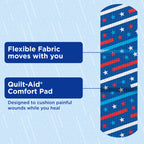 BAND-AID Brand Flexible Fabric Adhesive Bandages, Red, White & Blue, 45 Ct
