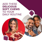 Qunol 3-in-1 Beet Roots Chews with CoQ10, Blood Pressure Support, 60ct | Supports Healthy Blood Circulation & Heart Healthy Energy, From the #1 Brand of CoQ10, Vegetarian, No Synthetic Dyes