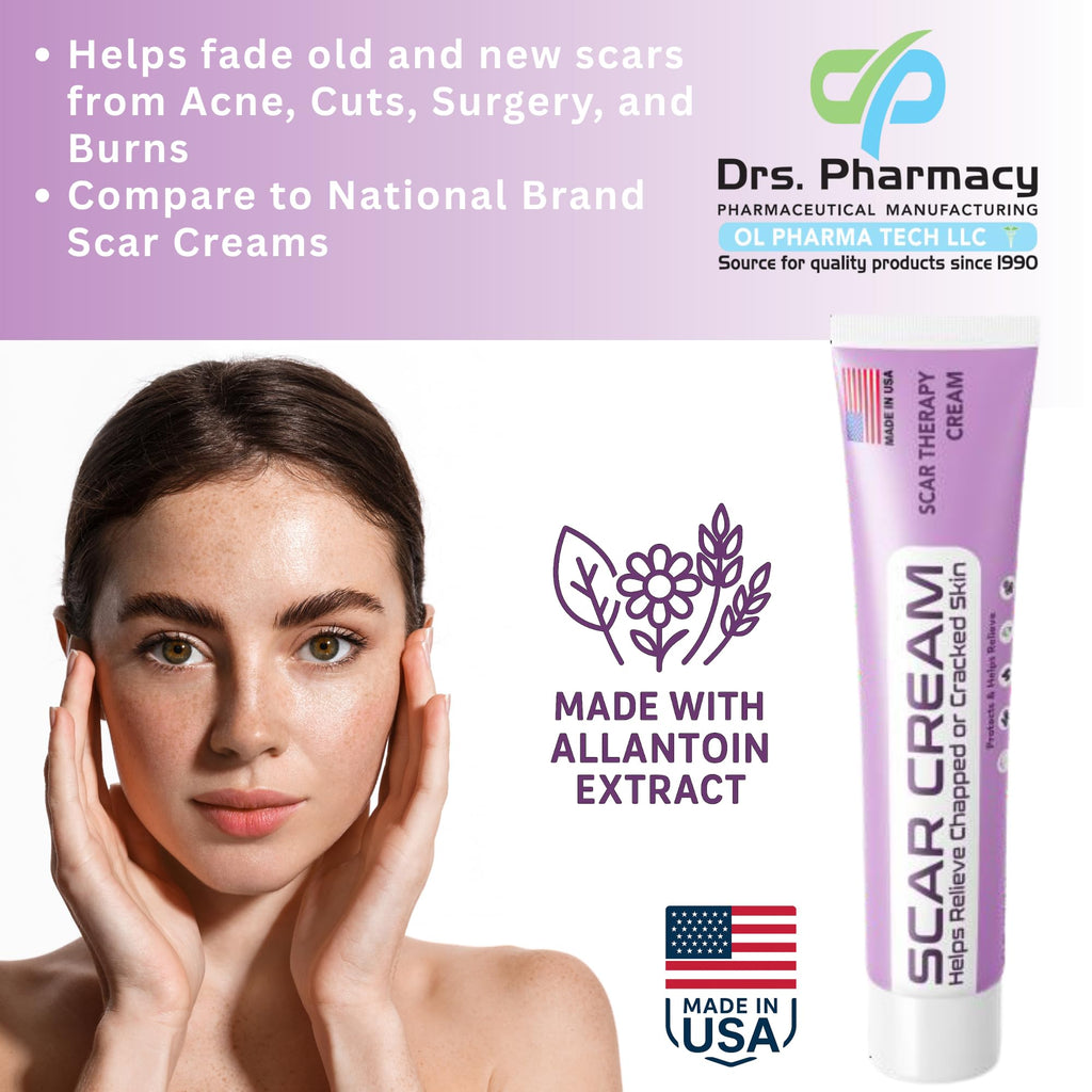 Scar Cream – Helps Reduce Appearance of Old & New Scars – 1 oz, Made in USA