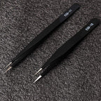 ZHIYE Precision ESD Anti-Static Tweezers, 7 pcs Stainless Steel Tweezers Set for Electronics, Jewelry-making, Laboratory Work, Repairing, Hobbies