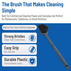 SPARTA 20 Inch Floater Scrub Brush, Polybutylene Bristles, Black