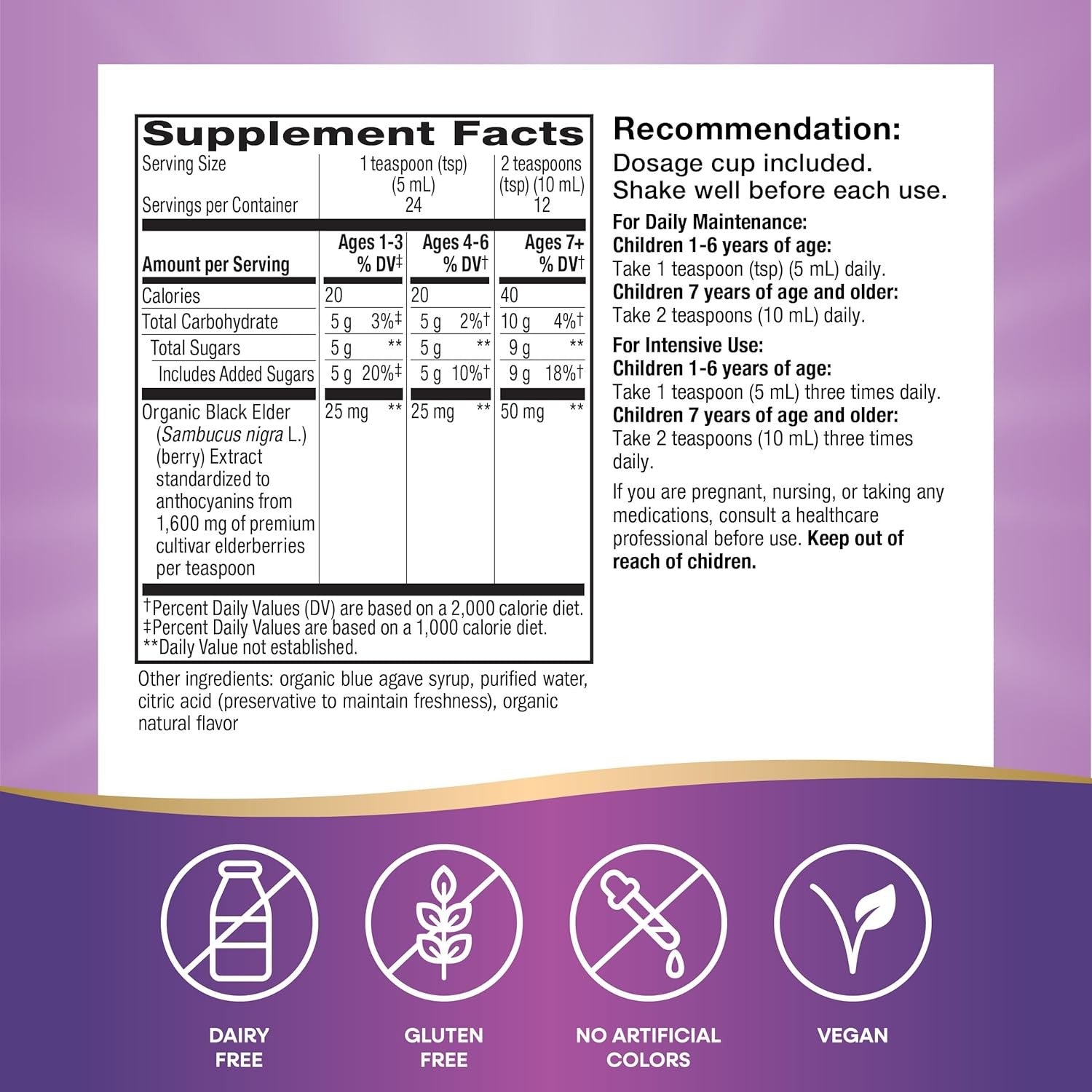 Buy now Nature's Way Sambucus Elderberry Traditional Immune Syrup for Ages 1+, Traditional Immune Support*, Antioxidant Support*, Black Elderberry Extract, USDA Certified Organic, 4 Fl Oz at indiglob india