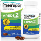 PreserVision AREDS 2 Eye Vitamins OCUSorb Formula, 120 Softgels | Lutein & zeaxanthin, macular support* Vitamins, vegan soft gels, Vitamin C, E, Zinc, Copper, eye health for adults