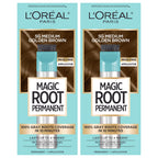 Buy now L'Oreal Paris Magic Root Rescue 10 Minute Root Hair Coloring Kit, Permanent Hair Color with Quick Precision Applicator, 100 percent Gray Coverage, 4 Dark Brown, 2 count at indiglob india