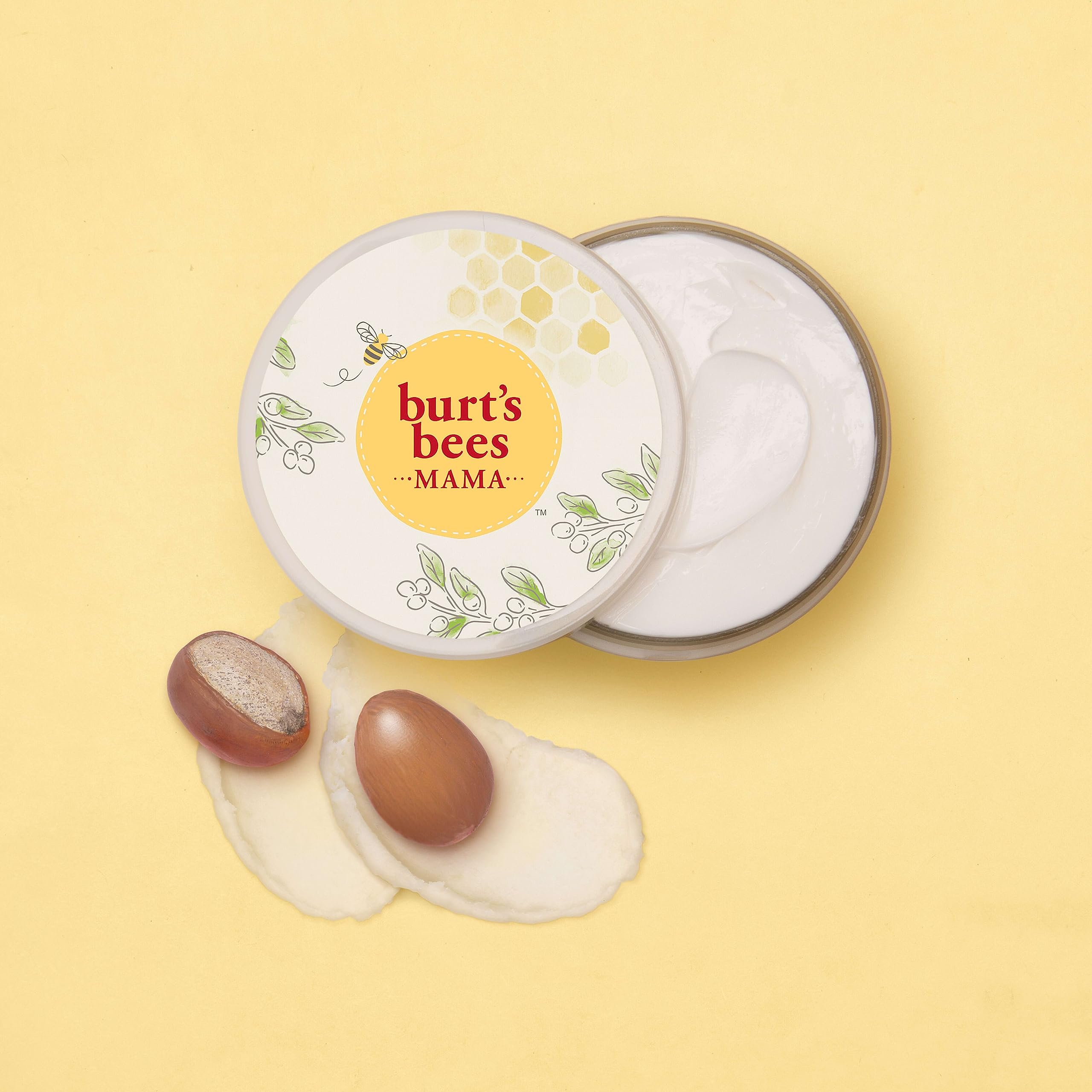 Burt's Bees Mama Belly Butter, 6.5 oz. | Stretch Mark Cream for Pregnancy Massages Body and Reduces Scar Appearance, Shea Butter & Vitamin E Rich Formula