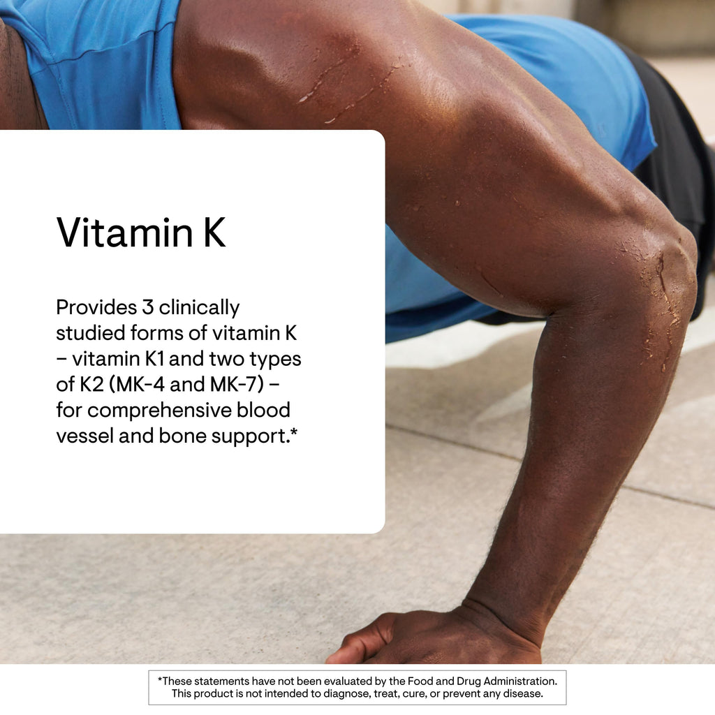 THORNE Vitamin K, Vitamins K1 and K2 (as MK-4 and MK-7), 60 Capsules | Helps Maintain Bone Mineral Density & Supports Healthy Blood Vessels*, Gluten, Dairy & Soy-Free, NSF Contents Certified