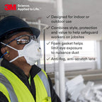 Buy now 3M Safety Glasses, Virtua CCS, ANSI Z87, Anti-Fog, Clear Lens, Blue Frame, Corded Ear Plug Control System, Removable Foam Gasket at indiglob india