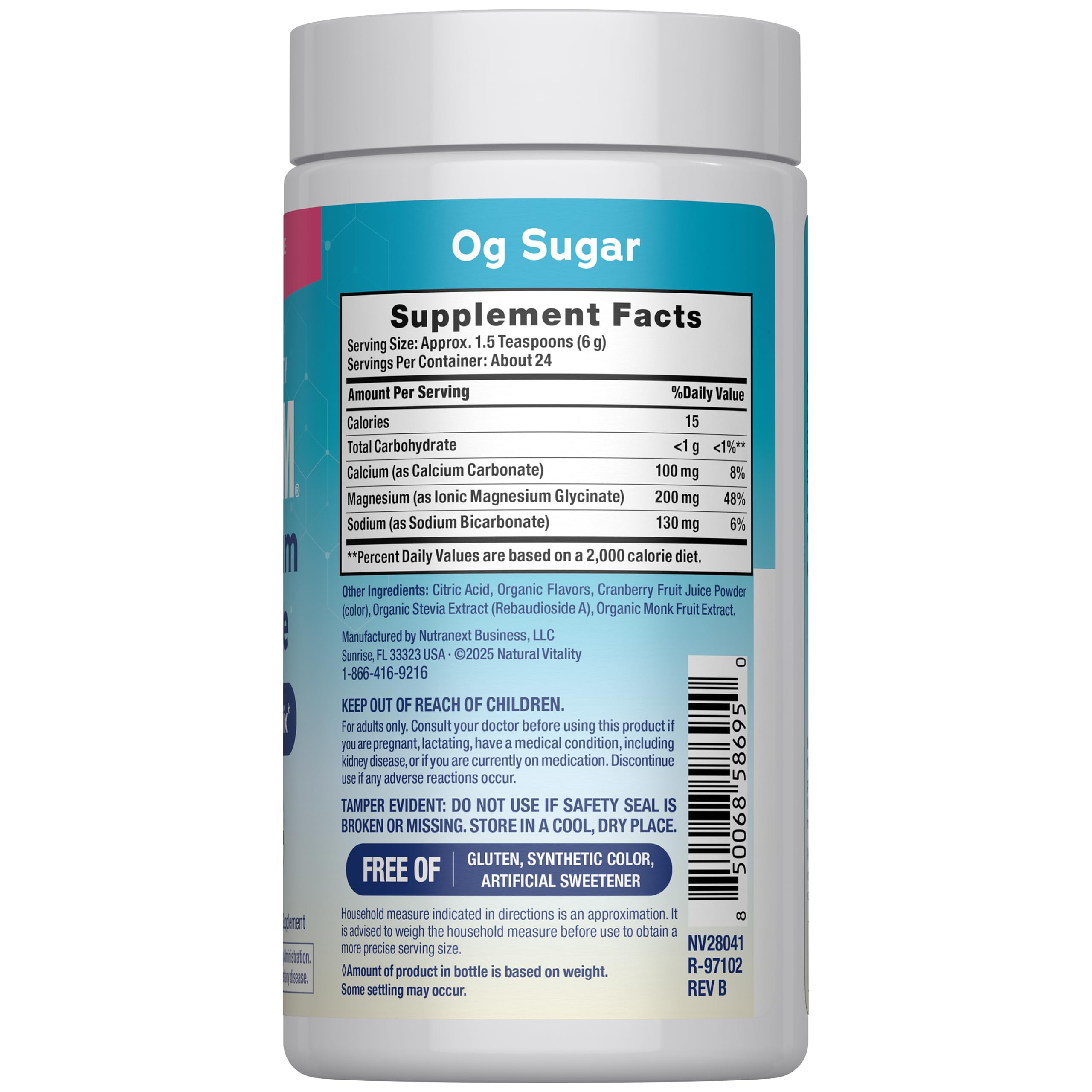 Natural Vitality MaxCalm Magnesium Glycinate Powder | Relaxing Drink Mix | Raspberry Lemonade Flavor | Non-GMO, Vegan & Gluten Free Supplement | 5oz