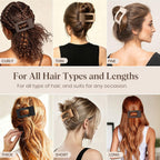 Versatile 4 PCS large flat hair clips suitable for all hair types and lengths. Available for order online.