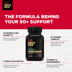GNC Mega Men 50 Plus Multivitamin for Men | Antioxidants | Heart Health | Prostate and Circulatory Support | 120 Count | Clinically Studied Antioxidant Formula Supports Heart Health, Prostate Health, and Protection Against Free Radicals