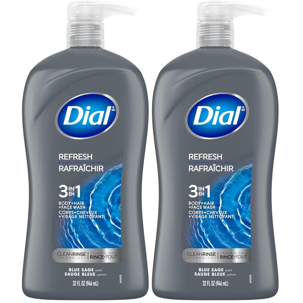 Buy now Dial Men 3in1 Body, Hair and Face Wash, Hydro Fresh, 32 fl oz at indiglob india