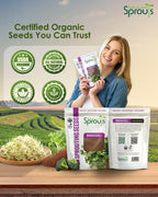 Nature Jim's Sprout Organic Broccoli Seeds – Non-GMO, Sprouting Seeds - 8oz