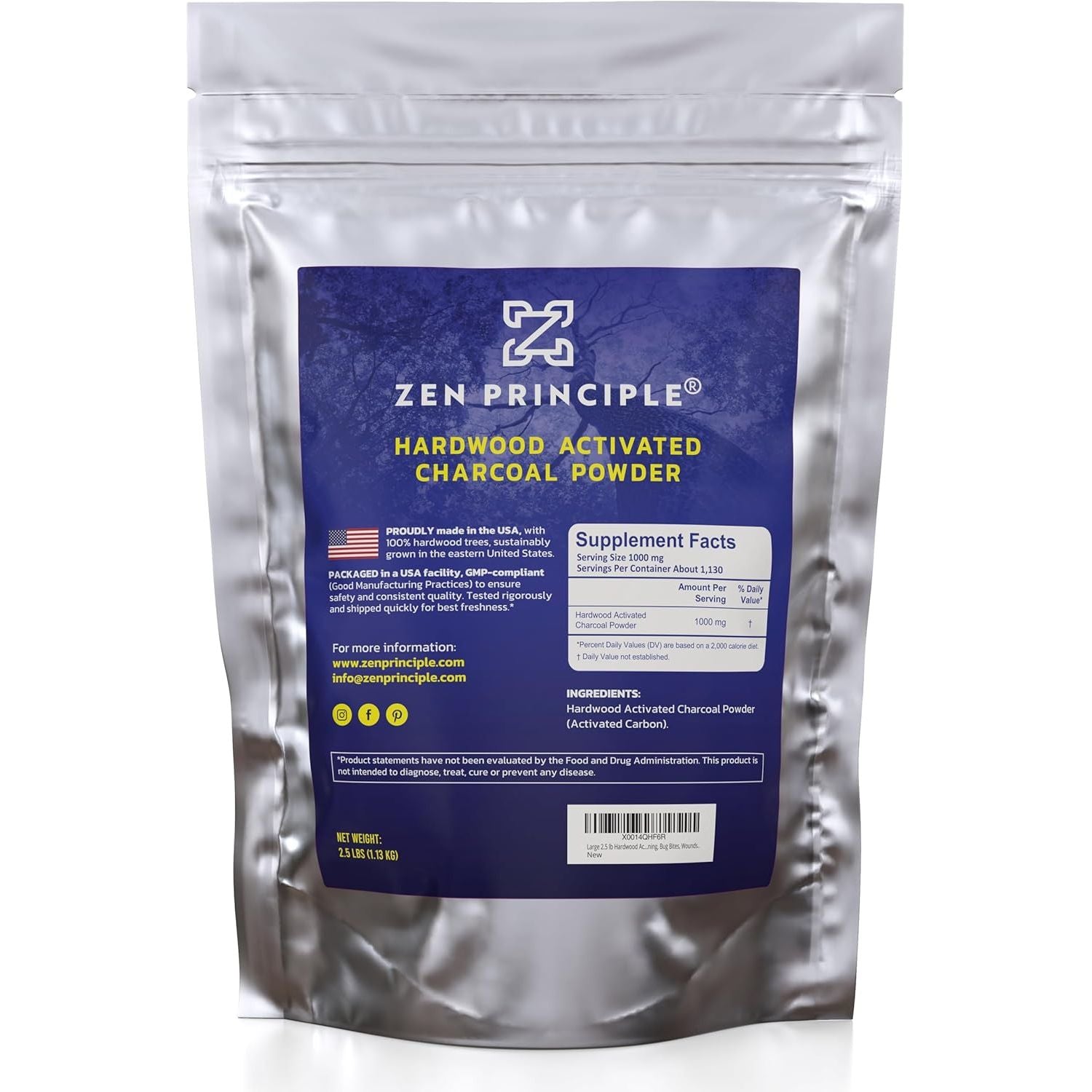 Buy now Zen Principle Hardwood Activated Charcoal Powder 100 Percent from USA Trees. All Natural. Whitens Teeth, Rejuvenates Skin and Hair, Supports Better Digestion, 8 oz. 40 Ounce (Pack of 1) Charcoal at indiglob india