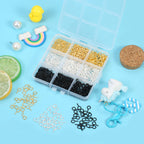 480pcs Small Screw Pins Eye Pins, 3 Color Eye Hooks Screw for Jewelry Making & Bead Charms, Eye Screws for Art Projects, Eye Hooks for Crafts (Gold Silver Balck, 3 Sizer) (Gold Silver Balck)