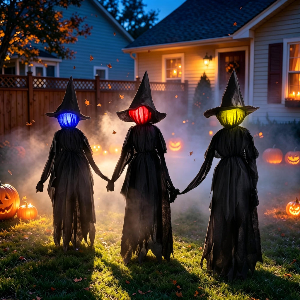winemana 3 Pack Halloween Decorations Outdoor Halloween Witches Decor, 6FT