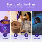 MoonBrew Magnesium Hot Cocoa Sleep Aid - Sugar-Free Calming Drink Mix - 3PK | Nighttime Sleepy Powder with Zinc Glycinate, Chocolate Flavor for Relaxation, Stress & Deep Rest, Melatonin Free