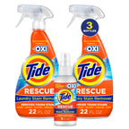 Buy now Tide Laundry Stain Remover Spray with Oxi | Stain Remover for Clothes, Carpet, Upholstery, Pet Bedding | Stain Treater Spray for Tough Stains from Wine, Coffee, Grease | 22 Fl Oz (Pack of 2) & 3 Fl Oz at indiglob india