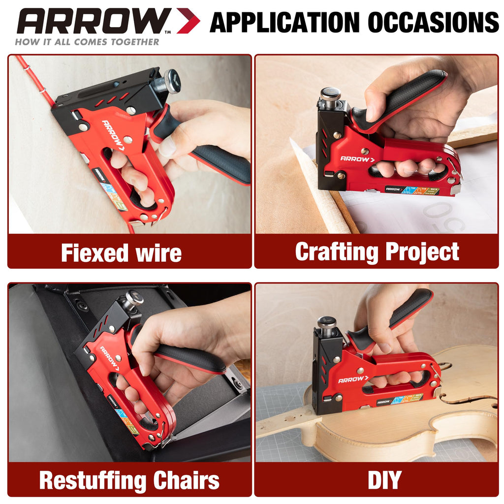 Arrow Heavy Duty 3-in-1 Upholstery Staple Gun with 3000 Staples