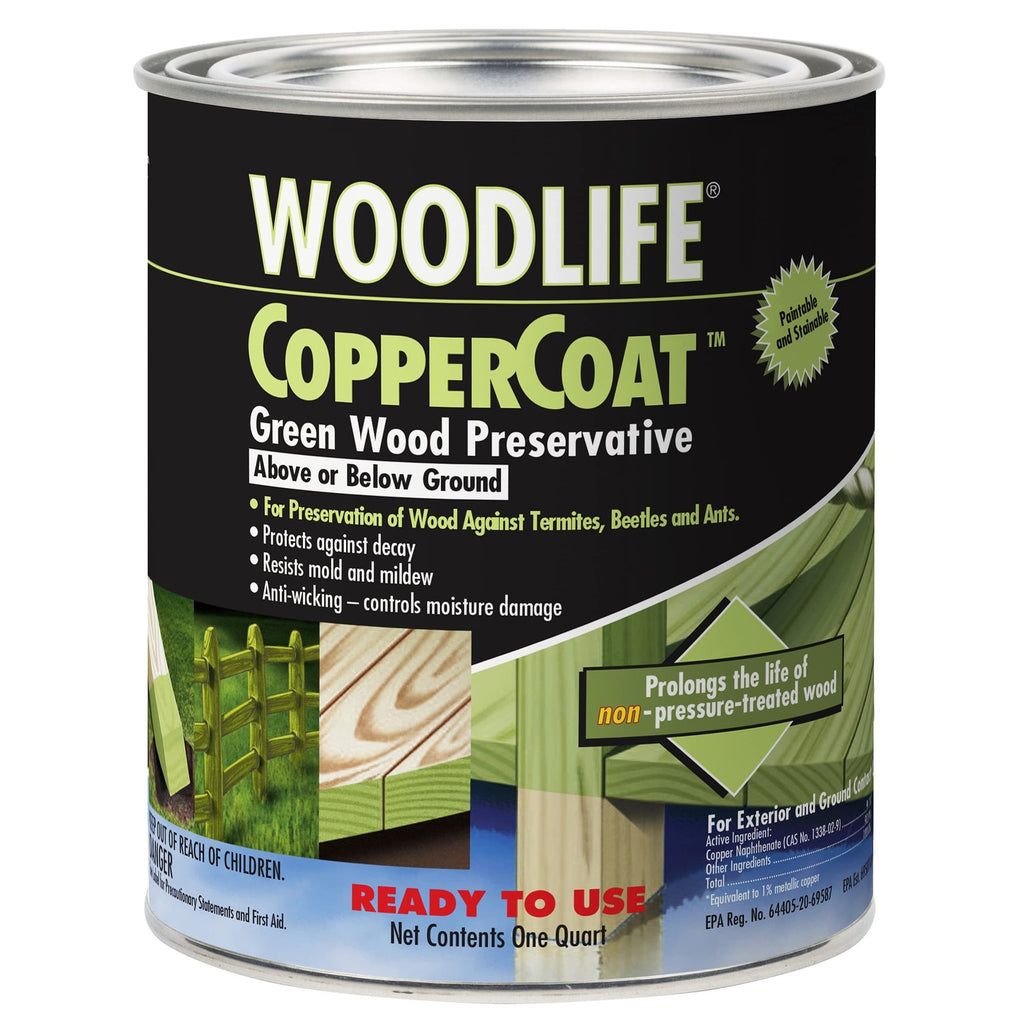 Zinsser 01904A Wolman, WoodLife Coppercoat, Green, 1 Qt