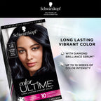 Schwarzkopf Color Ultime 1.4 Sapphire Black Hair Dye, Permanent Intense Black with Diamond Brilliance, Fade-Resistant, Covers Grays, All Hair Textures (Pack of 2)