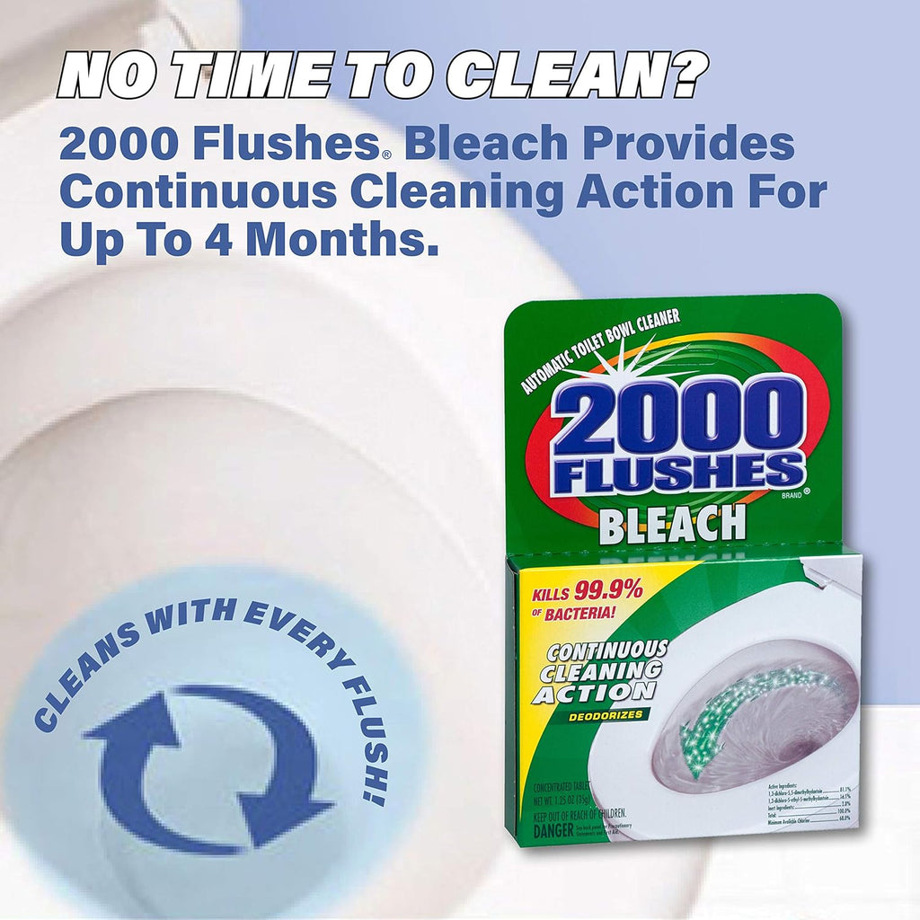 Buy now 2000 Flushes Blue Plus Bleach Automatic Toilet Bowl Cleaner, 1.25 OZ at indiglob india