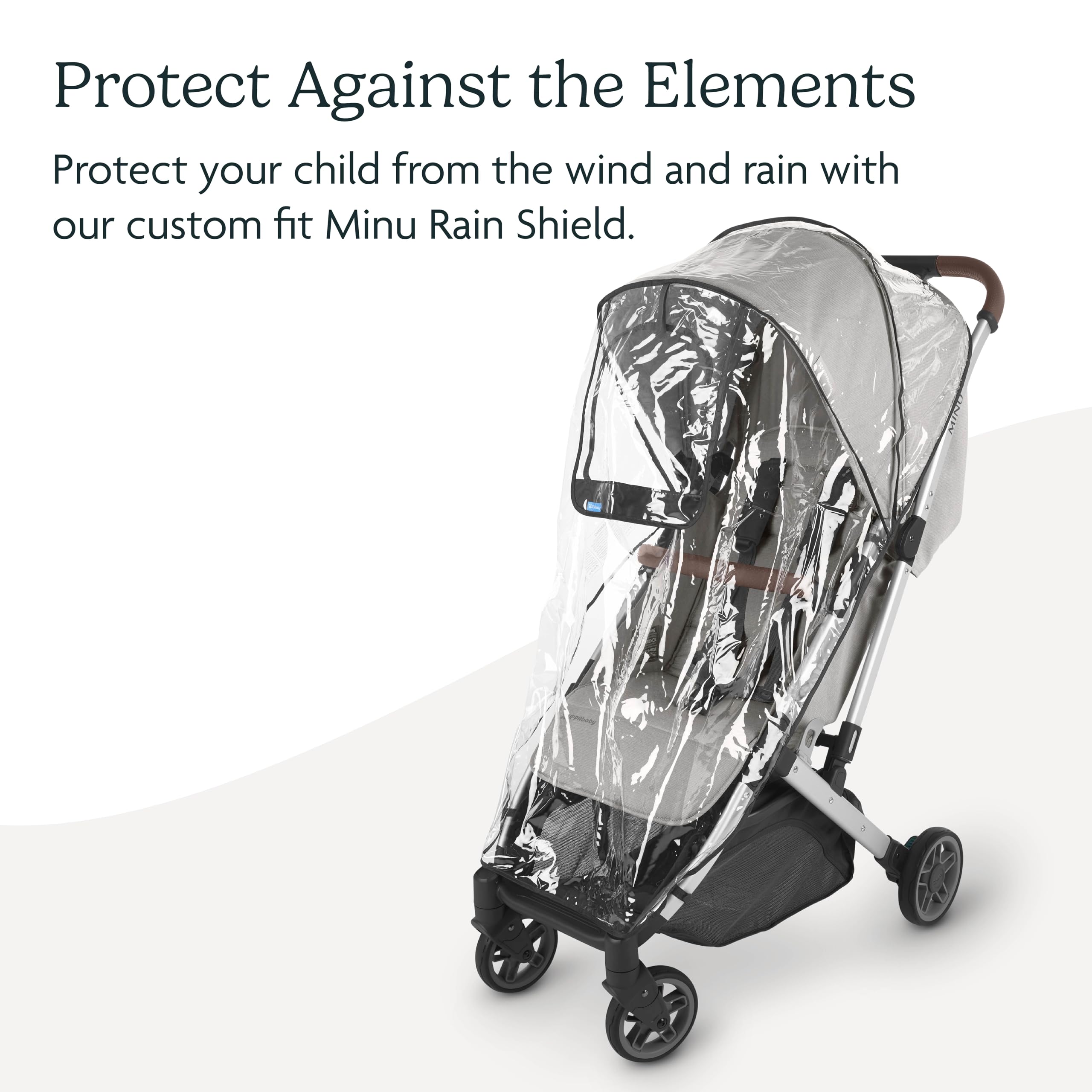 Buy now UPPAbaby Minu and Minu V2 Rain Shield/Waterproof and Windproof Coverage/Ventilated Design/Quick Attachment/Easy Access to Child at indiglob india