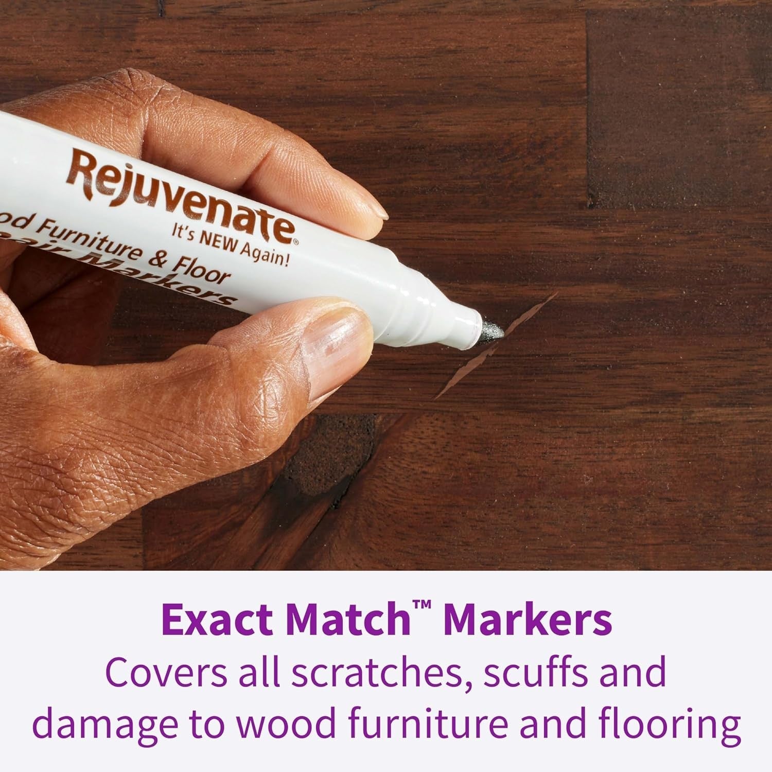 Buy now Rejuvenate Exact Match Wood Furniture & Floor Repair Markers, 6 Count, Brown Markers Cover All Scratches, Scuffs And Damage To Wood Furniture And Flooring at indiglob india