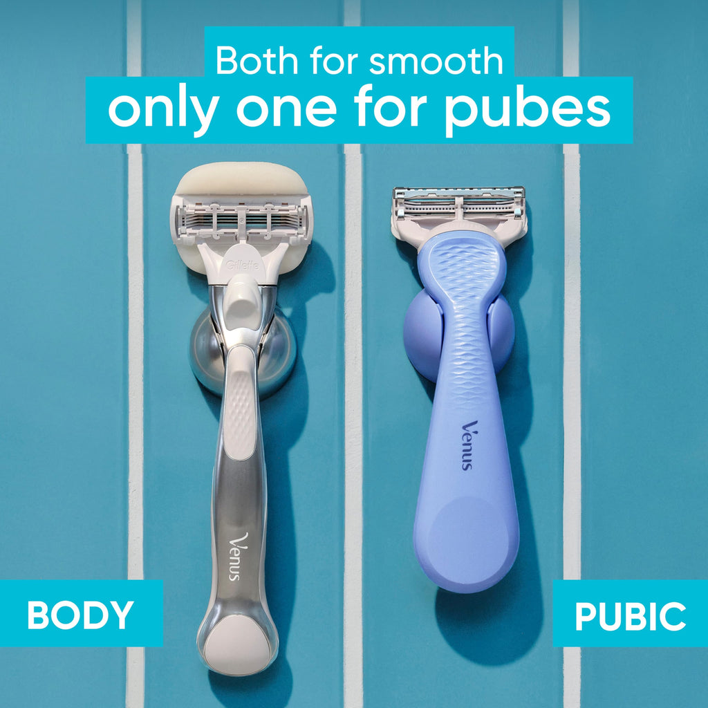Gillette Venus for Pubic Hair and Skin, Bikini Razors for Women, Women's Razor Handle + 4 Blade Refills