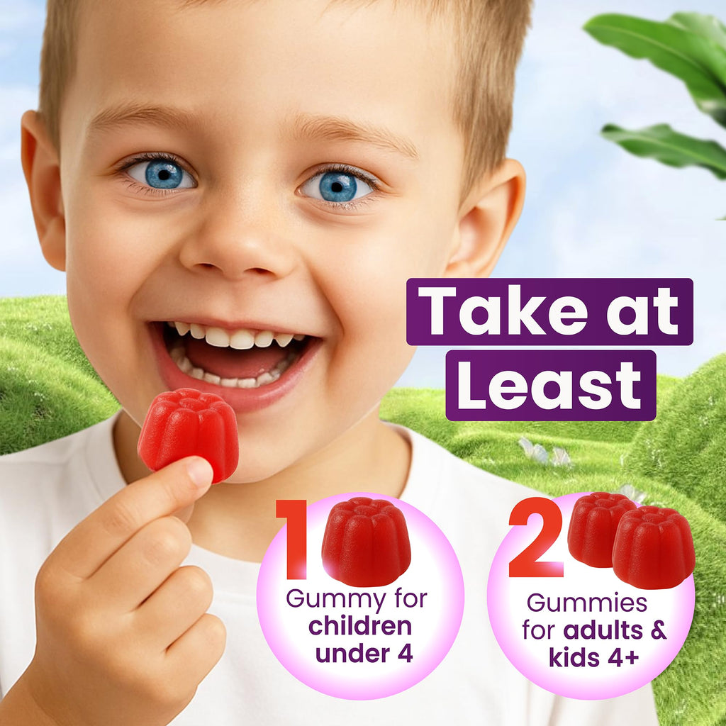 Sambucus Elderberry Gummies + Vitamin C + Zinc for Kids & Adults, X3 Immune Support, Natural Flavors + Ingredients, Vegan, Non-GMO, Made in USA (60)