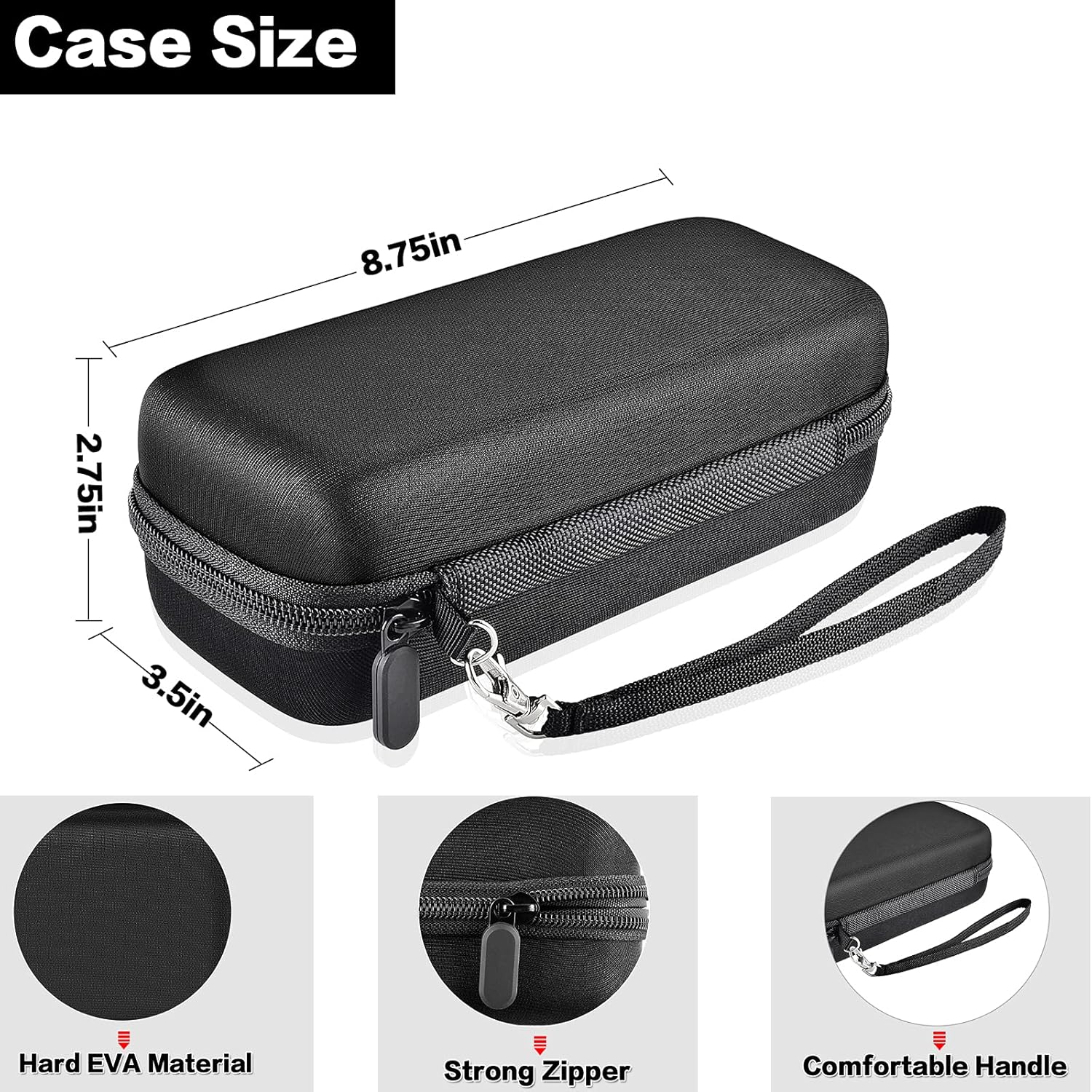 Buy now Toothbrush Travel Case Compatible with Oral-B Pro 1000, 2000, 3000, 3500, 1500/ for Philips Sonicare ProtectiveClean 4100 5100 Electric Toothbrush with Mesh Pocket for Accessories - Black (Bag Only) at indiglob india