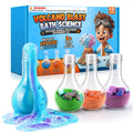 Bubble Bath Potion Kit for Kids, 4Pcs Fizzing Bath Bombs with Colorful Foam