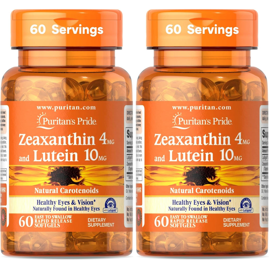 Puritan's Pride Zeaxanthin 4mg with Lutigold™ Lutein 10mg Carotenoids