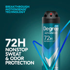 Degree Antiperspirant Deodorant Dry Spray Cool Rush 3.8 oz 3 Count | 72-Hour Sweat and Odor Protection For Men With Body Heat Activated® Technology