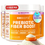 GoBiotix Fiber Supplement Powder with Prebiotics for Digestive Health and GLP-1 Support, Soluble Fiber for Gut Health & Debloat, Keto, Vegan, Gluten & Sugar Free, 20 Servings (Travel)