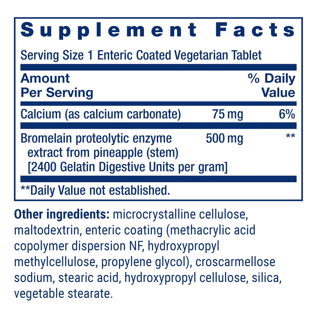 Life Extension Specially-Coated Bromelain, 500 mg, 60 Tablets
