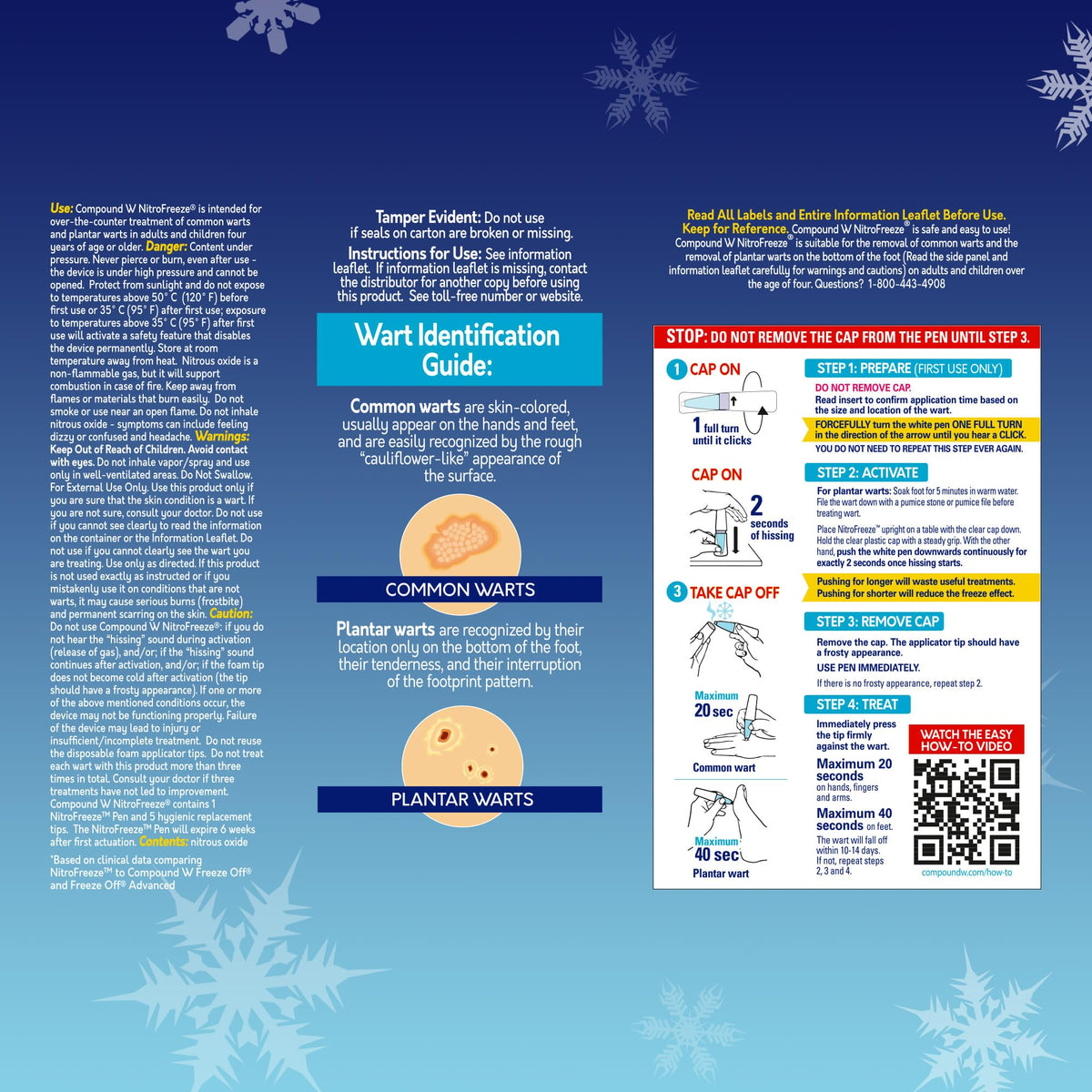 Compound W Nitro Freeze Wart Remover, 1 Pen with 5 Applications