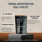 Forgebody Beef Liver & Organ Complex Supplement, Grass-Fed Liver, Heart, Bone Marrow, Pancreas, Testicles Ancestral Nutrition for Athletes and Active Men, Supports Energy + Recovery + Brain, 1 Month