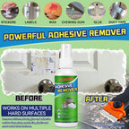 Adhesive Remover Spray Kit, 4 fl oz Sticker Remover for Labels, Glue, Residue, Tape, Decals, Fast Acting Glue Remover Includes Scraper and 10 Extra Plastic Razor Blades for Home, Car, Glass, Metal