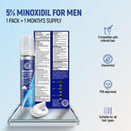 Minoxidil for Men, 2.11 Oz (1 Month Supply) Clinically Proven to Regrow Hair, Topical Aerosol Foam 5%, Hair Thinning Treatment