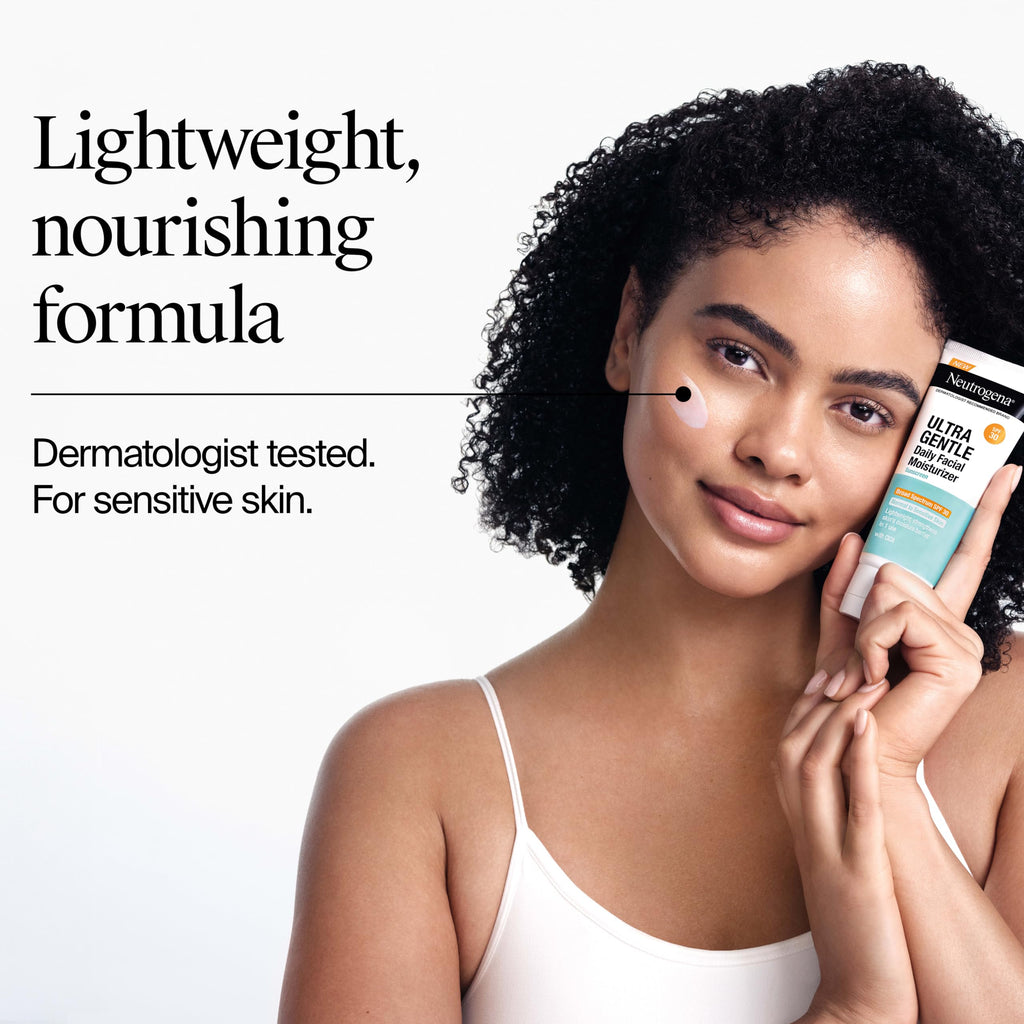 Neutrogena Ultra Gentle Daily Face Moisturizer, Fragrance-Free, 3.4 fl. oz | Suitable for Sensitive Skin, Vitamin B3, Pro-Vitamin B5, Vitamin E, Hydrating Moisturizer