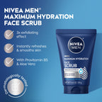 NIVEA MEN Maximum Hydration Face Scrub, Multipack, 3 x 4.4 OZ