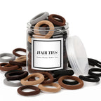 50PCS Hair Ties for Thick Hair, Seamless Cotton Ponytail Holders | Hair ties for Thick Hair, No Damage (Neutral Colors) Hair Accessories